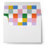 Modern Retro Multicolor Checks Envelope