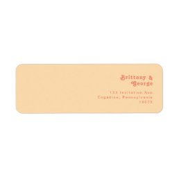 Modern Retro | Orange Cream Return Address Label