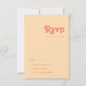 Modern Retro | Orange Cream RSVP Card (Front)