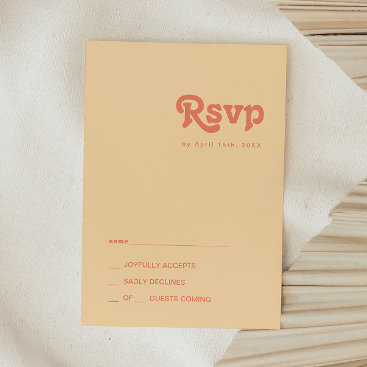 Modern Retro | Orange Cream RSVP Card