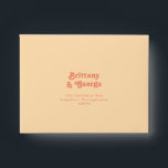 Modern Retro | Orange Cream Self Addressed RSVP Envelope<br><div class="desc">This modern retro | orange cream self addressed RSVP envelope is perfect for your simple vintage, colorful tropical boho summer wedding. Its unique bohemian mid-century font gives this design a classic minimalist groovy hippie vibe. If you're looking for a design that features bright, bold colors for your creative 70's beach...</div>