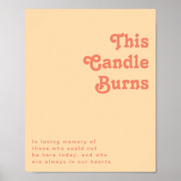 Modern Retro | Orange Cream This Candle Burns Poster