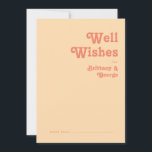 Modern Retro Orange Cream Wedding Well Wishes Card<br><div class="desc">This modern retro orange cream is perfect for your simple vintage, colorful tropical boho summer wedding. Its unique bohemian mid-century font gives this design a classic minimalist groovy hippie vibe. If you're looking for a design that features bright, bold colors for your creative 70's beach wedding, then this product, and...</div>