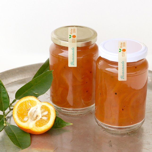 Modern Retro Orange Marmalade Tamper-Proof Seal  L Labels (Creator Uploaded)