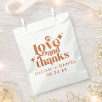 Modern Retro Orange Wedding