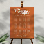 Modern Retro Orange Wedding Seating Chart Foam Board<br><div class="desc">This Modern Retro Orange Wedding Seating Chart Foam Board is perfect for all of the couples who love retro vibes with a minimal touch. The orange and off white color gives you an extra touch of the retro vibe.</div>