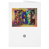 Modern Retro Peace Sign Text Birds & Flowers II (Back)