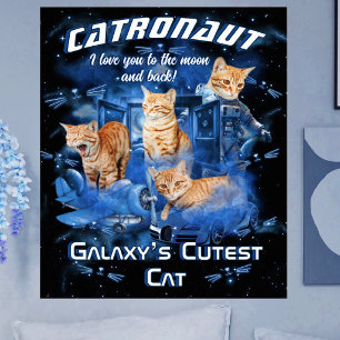 Modern Retro Pet's Name Cute Space Photos Bootleg Poster