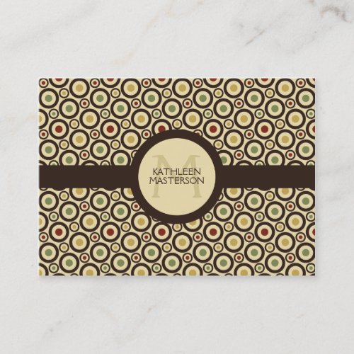 Modern Retro Polka Dot Customized Calling Card / Business Card