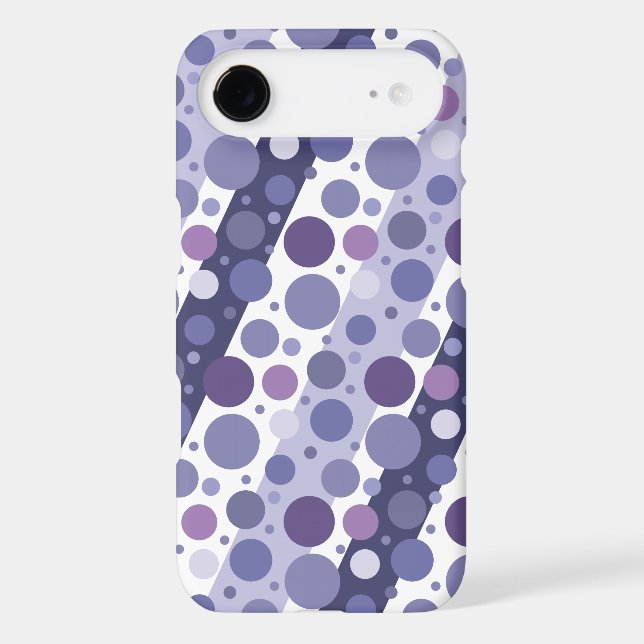 Modern Retro Purple Polka Dot Fun Case-Mate iPhone Case (Back)