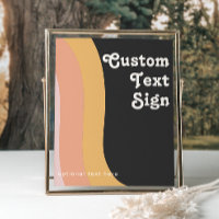 Modern Retro Rainbow Dark Cards and Gifts Custom