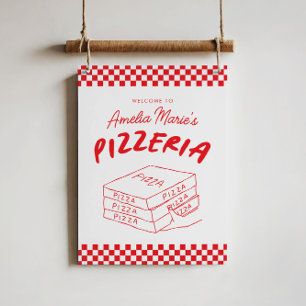 Modern Retro Red Italian Pizzeria Pizza Party Foam Board