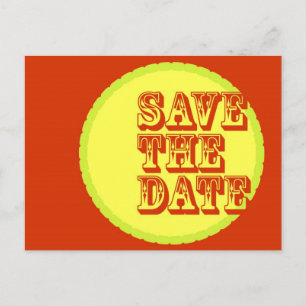 Modern-Retro Save The Date Announcement Postcard