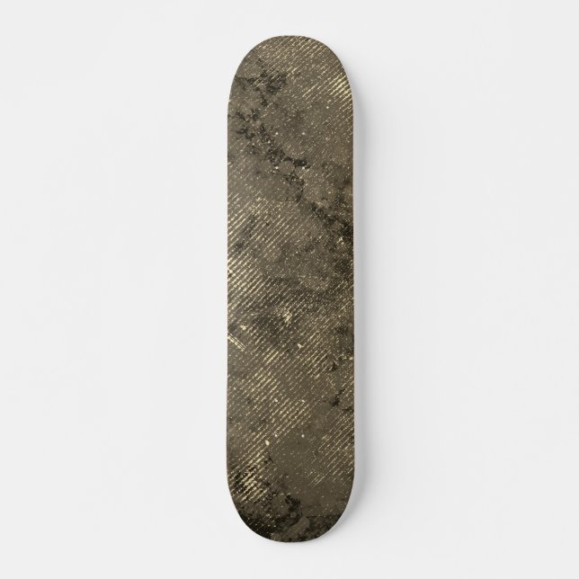 Modern Retro Space Urban Sepia Brown Skateboard (Front)