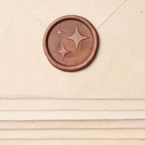 Modern Retro Stars Celestial Boho Rustic Wedding Wax Seal Sticker