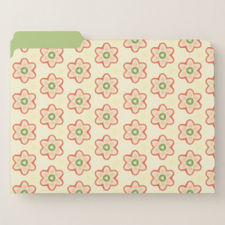 Modern Retro Strawberry Floral File Folders