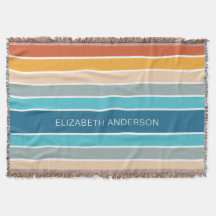 Modern Retro Sunset Stripes Personalized