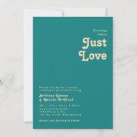 Modern Retro | Teal Nothing Fancy Wedding