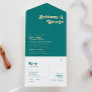 Modern Retro | Teal Seal and Send All In One Invitation
