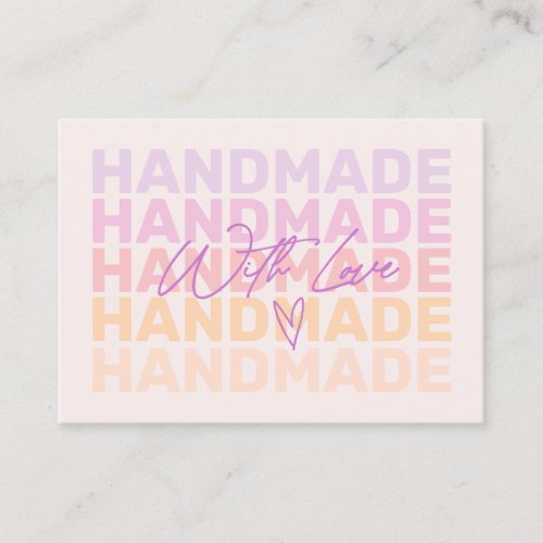 Modern retro Thank You Small Business card