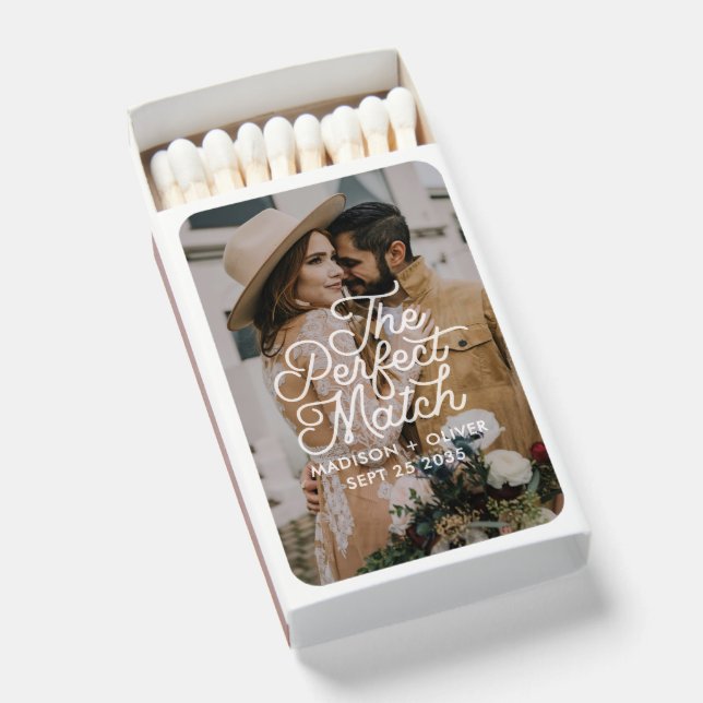 Modern Retro The Perfect Match Photo Wedding (Front Open)
