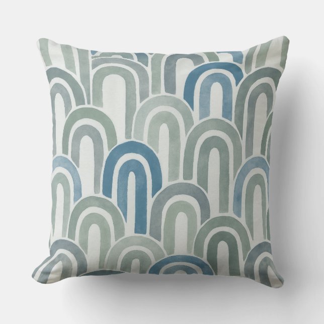 modern retro throw pillow (Front)