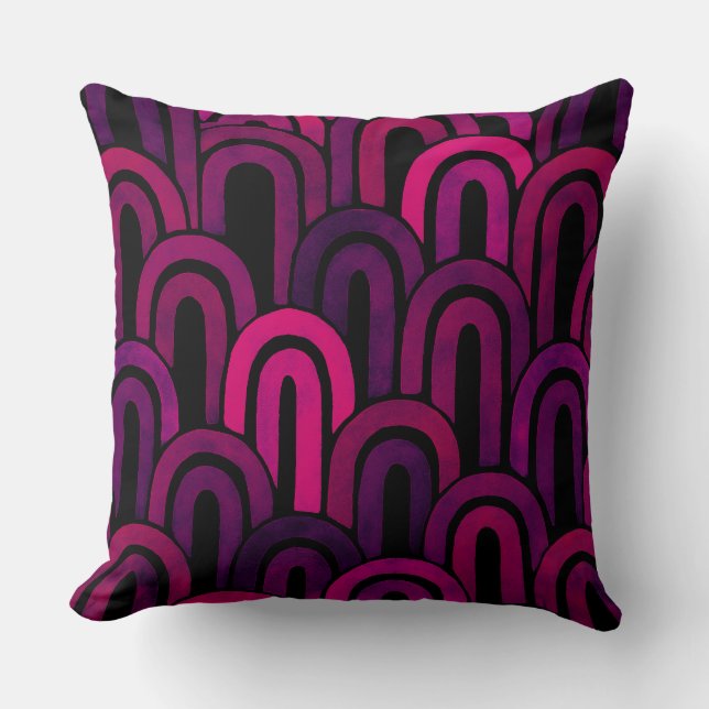 modern retro throw pillow (Front)