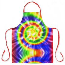 Modern Retro Tie Dyed Red Green Yellow