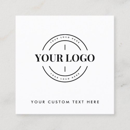 Modern Retro Typography Business Logo 2 QR Code Square Business Card