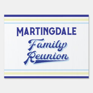 Modern Retro Vintage Family Reunion Sign