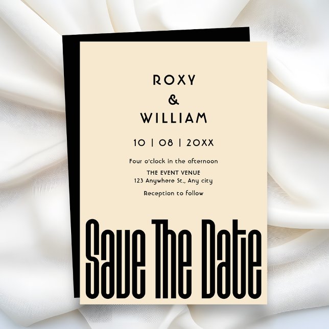 Modern Retro wedding  Save The Date (Creator Uploaded)