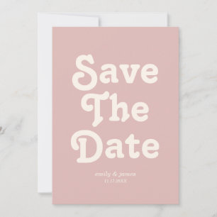 Modern Retro Wedding Save the Date