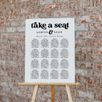 Modern Retro Wedding Seating Chart