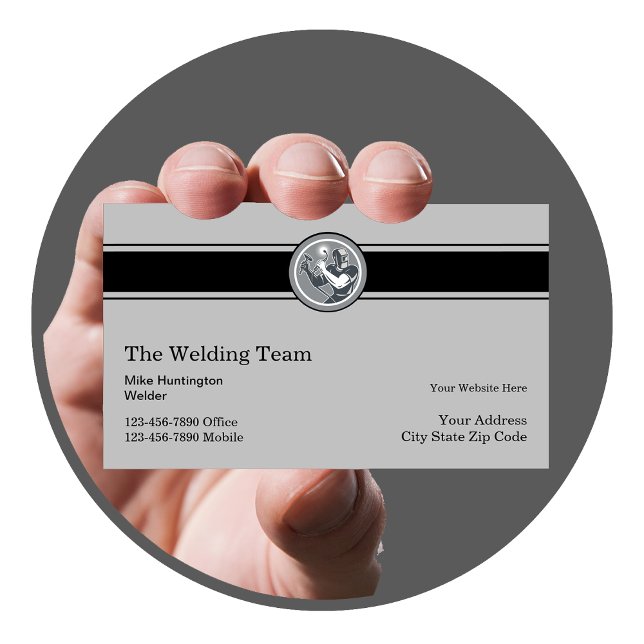 Modern Retro Welding Construction Business Card (Creator Uploaded)