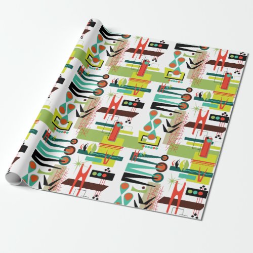 Modern Retro Wrapping Paper