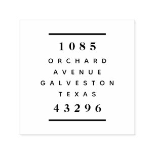 Modern Return Address Bold Typography Self-inking Stamp