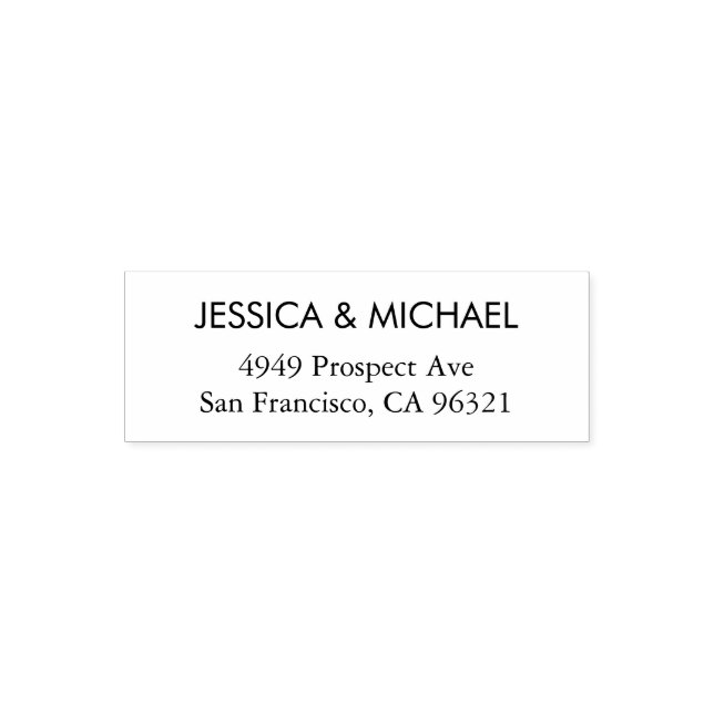 Modern Return Address Custom Template Self-inking Stamp (Design)