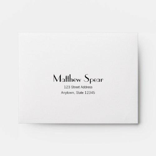 Modern Return Address RSVP Envelopes