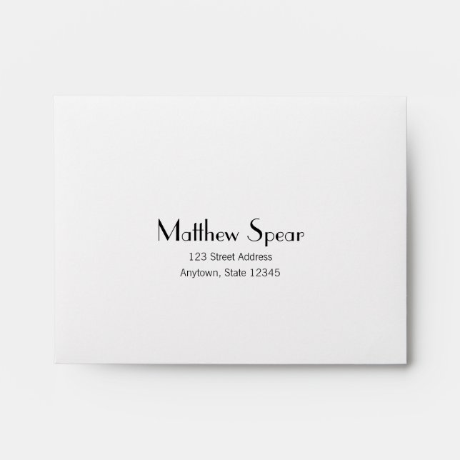 Modern Return Address RSVP Envelopes (Front)