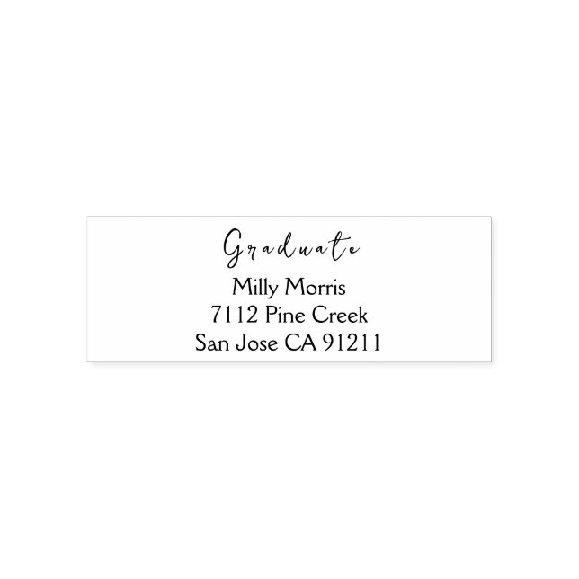 Modern Return Address Self Inking Rubber Stamp (Design)