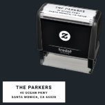 Modern Return Address Self Inking Rubber Stamp<br><div class="desc">Modern self inking return address stamp. Easily stamp the front left or back flap of envelopes,  luggage tags,  do-it-yourself stationery and more. Perfect for life events and everyday mail.</div>