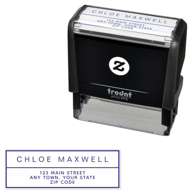 Modern Return Address Self-inking Stamp (In Situ)