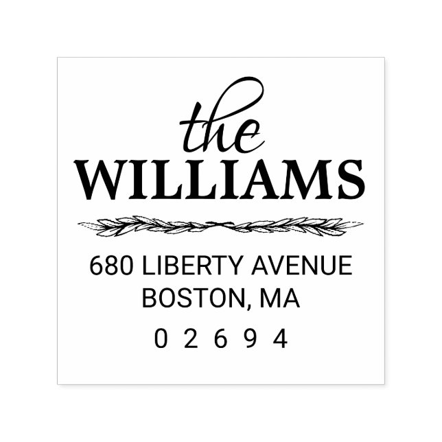 Modern Return Address Self-inking Stamp (Design)