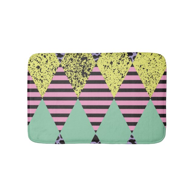 Modern Rhombus: Abstract Seamless Style. Bath Mat (Front)