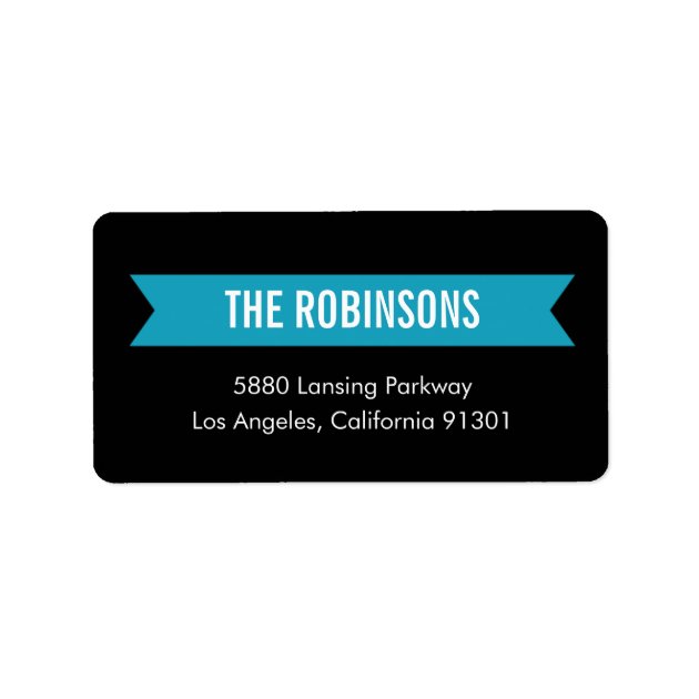 Modern Ribbon Address Label