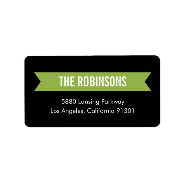 Modern Ribbon Address Label