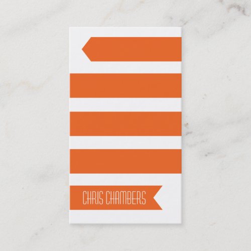 Modern Ribbon Business Card (Orange)