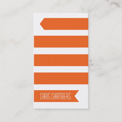 Customizable Modern Ribbon Business Card (Orange)