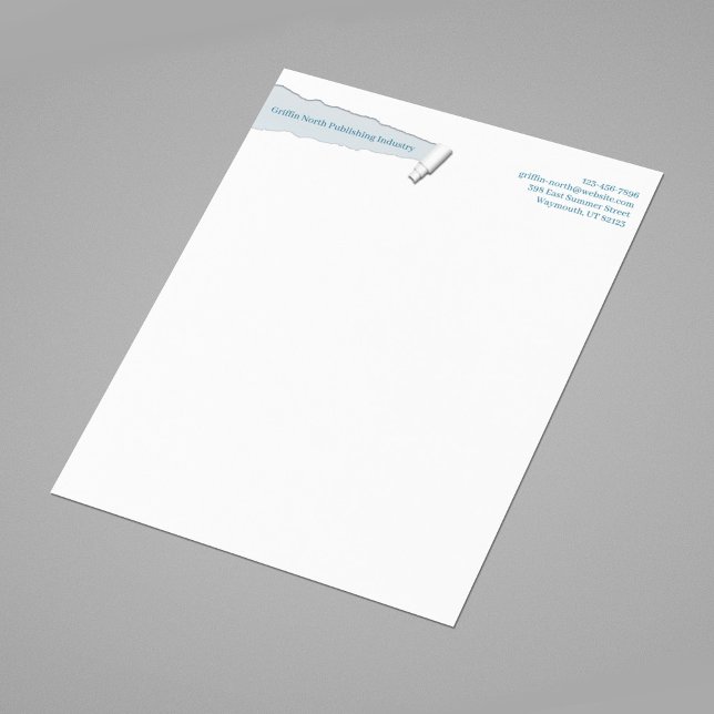 Modern Ripped Edge Letterhead Template (Creator Uploaded)