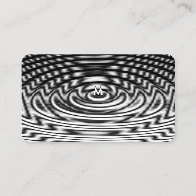 Modern Ripple Wave Pattern Design Customizable Business Card (Front)